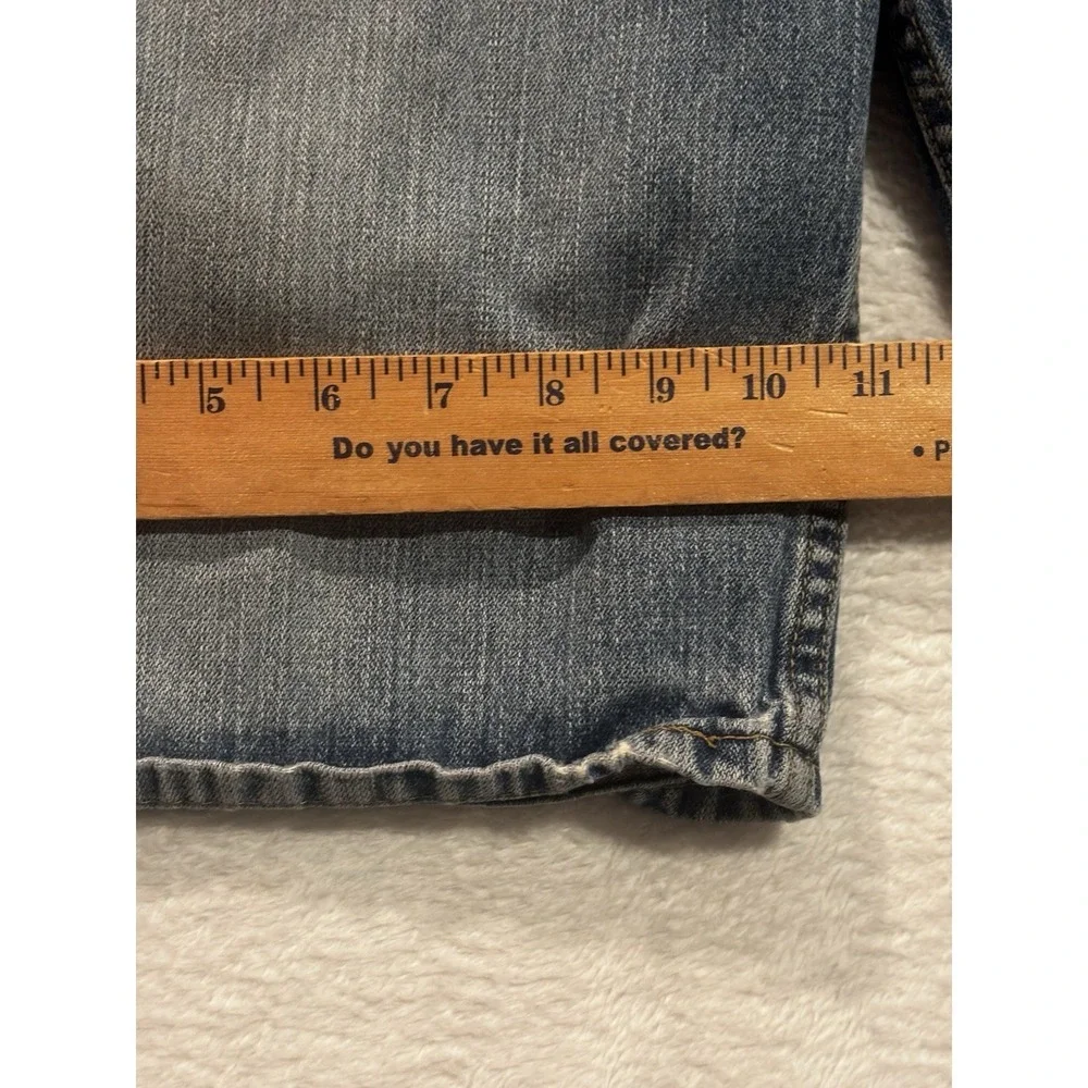 Levis 569 Jeans Shorts Mens 32 Blue Denim Cotton Loose‎ Straight Fit Distressed